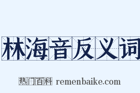林海音反义词是什么意思的图片